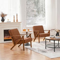 Yaheetech Mid-Century Accent Chairs Set of 2, Light Brown by Yaheetech