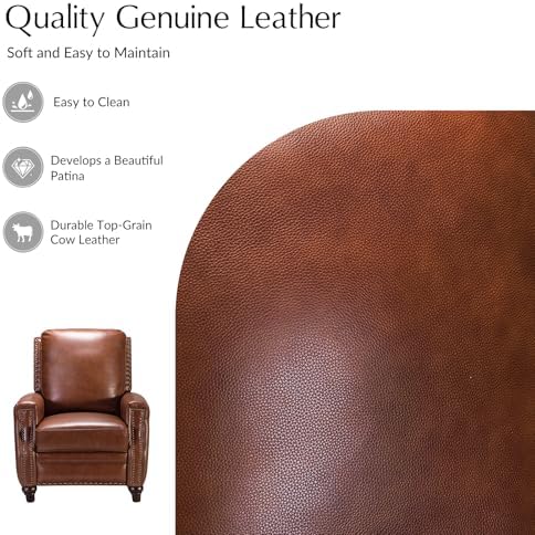 HULALA HOME Genuine Leather Manual Recliners Set of 2 - Image 4