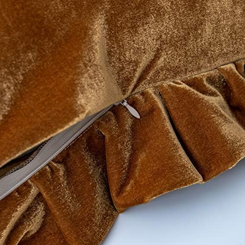 Glory Season Velvet Throw Pillow Cover Soft Decorative Luxurious Solid Square - Image 5
