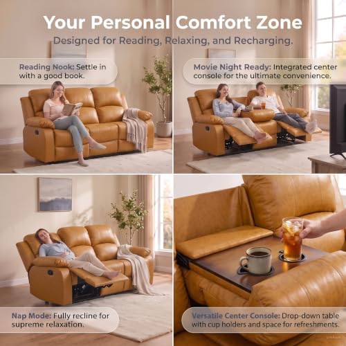 Leather Recliner Sofa，Reclining Sofa - Image 3