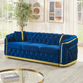 84.6" Mid Century Modern 3 Seater Chesterfield Sofa Couch by WINFORCE