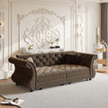Sleeper Sofa Bed 83.6", Velvet Pull Out Couch, Chesterfield Sofa by SmartEdge