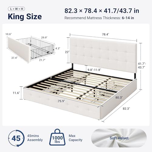 Allewie King Size Storage Bed Frame - Image 2