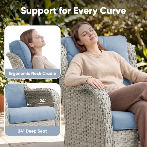 Belord Luxury Patio Furniture Set Wicker Furniture Set - Image 3