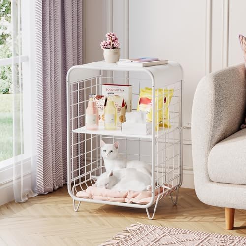 APEXCHASER Cute Nightstand, 3 Tier Metal Side Table - Image 5
