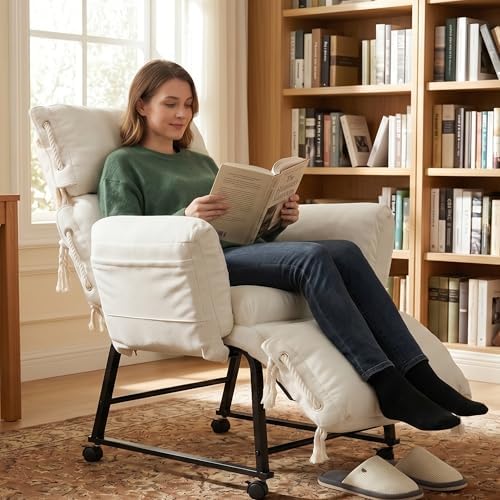 Adjustable Recliner Lounge Chair, 90°-180° Lay Flat Lazy Sofa by Unknown