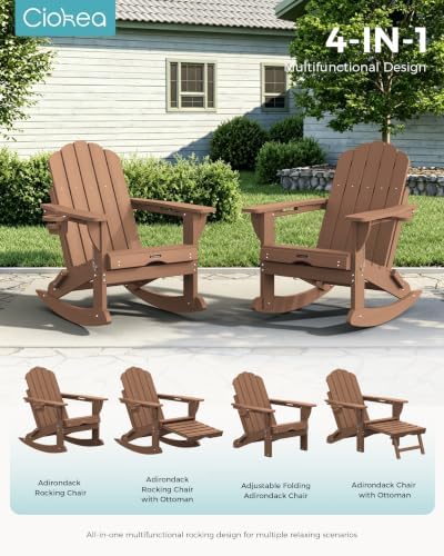 Ciokea Rocking Adirondack Chairs Set of 2 - Image 4