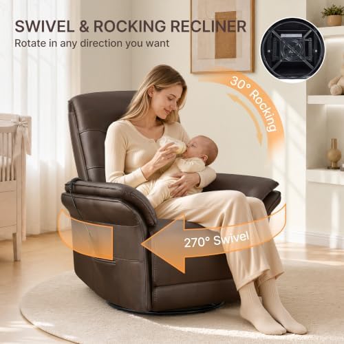 KISLOT Swivel Power Recliner Chair, Hand Remote - Image 4