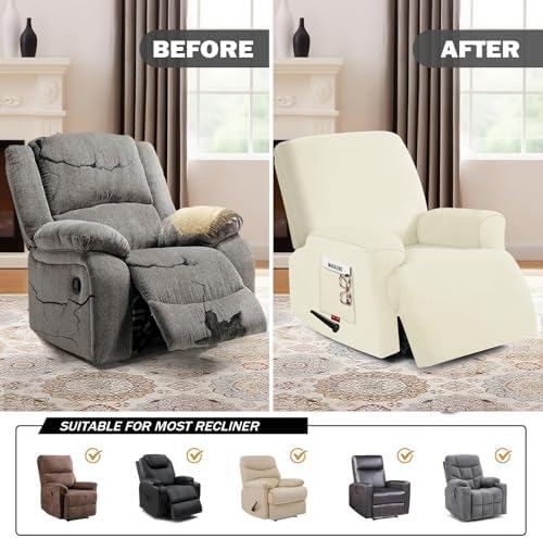 3 Pieces Stretch Recliner Chair Covers - Image 4