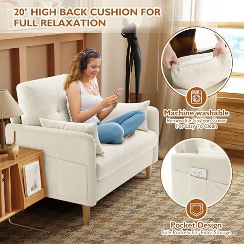 Urhanherry 47" Small Sofa Couch - Image 4