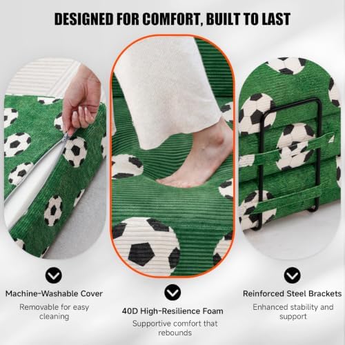 79" World Cup Soccer Sofa Bed, Foldable Sleeper Futon Floor Sofa - Image 6