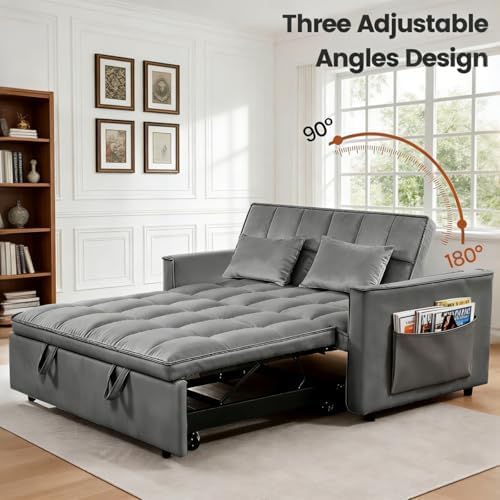 NicBex Sleeper Sofa Bed with Adjustable Backrest & Side Pockets - Image 4