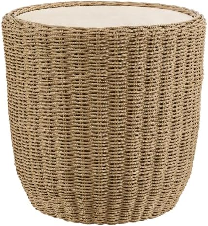 CHITA Wicker Outdoor Side Table, Rattan End Table by Unknown