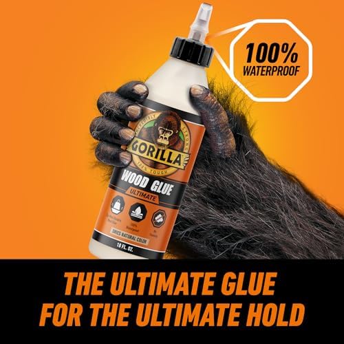 Gorilla Ultimate Waterproof Wood Glue, Natural Color, 18 oz - Image 2