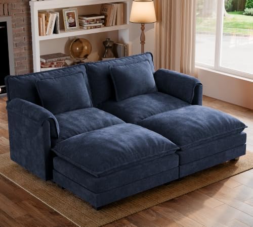 ELUCHANG 79" Oversized Modular Sectional Sofa, Comfy Chenille Cloud Couch by ELUCHANG