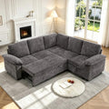 85'' Modular Sectional Sleeper Sofa, L Shape Pull Out Sofa Bed by HOMYEDAMIC