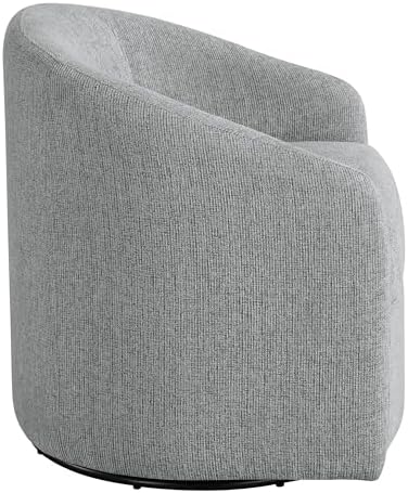 OSP Home Furnishings Bella Coastal Upholstered Barrel Swivel Chair, Dove Grey - Image 5