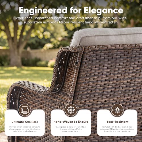 Belord 3-Piece PE Wicker Outdoor Sofa - Image 6