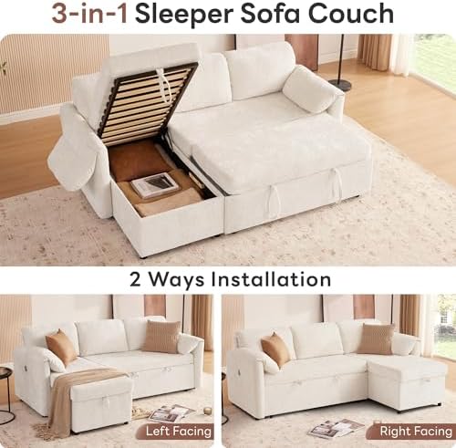 Tbfit 80" Sleeper Sofa Bed - Image 4