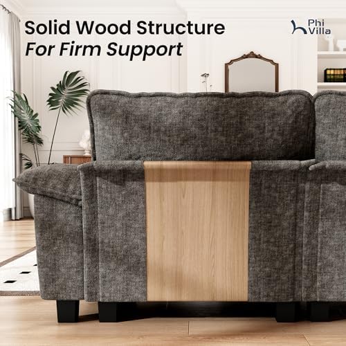 PHI VILLA 2-Piece Modular Loveseat Couch & 3-Seat Sectional Sofa Set - Image 5