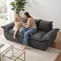 69" Boneless Loveseat Sofa, 2-Seater Gray Boneless Couch by AOLVDOW