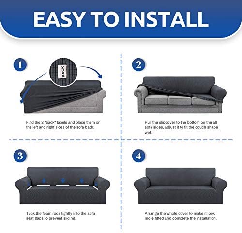 KEKUOU Stretch Chair Sofa Slipcover, Single Couch Cover - Image 4