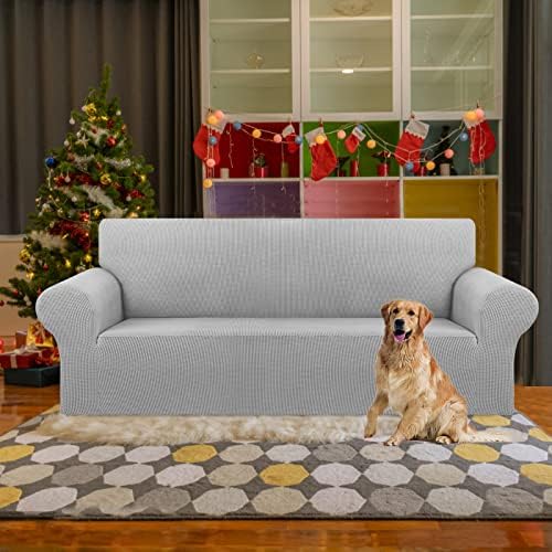 KEKUOU Stretch Couch Covers for Sofa, 3 Cushion Couch Slipcover - Image 2