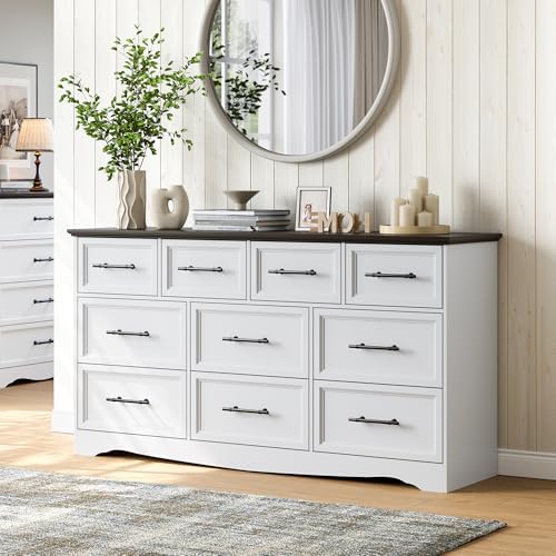 YANSNWO White 10 Drawer Dresser - Image 2
