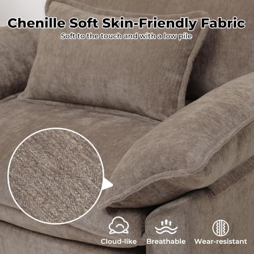 Oversized Accent Chair, Modern Upholstered Armchair Cloud Sofa Chair - Image 4