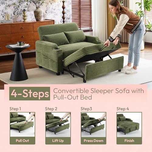 VINGLI Loveseat Sleeper Sofa Couch - Image 5