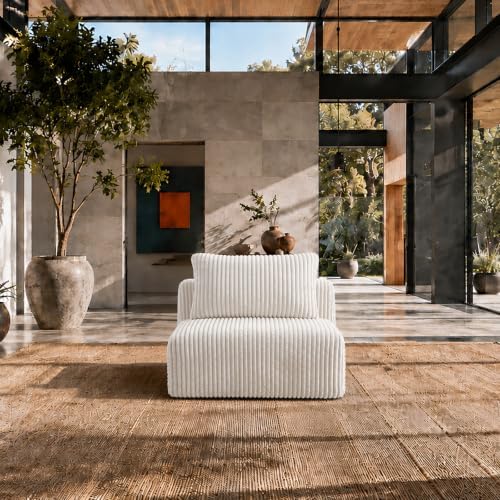 Maywish Single Modular Sofa, Corduroy Boneless Couch by Maywish