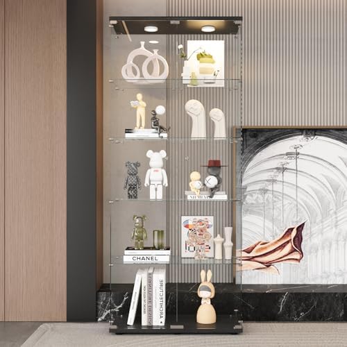 LFT HUIMEI2Y 5-Tier Glass Display Cabinet by LFTHUIMEI2Y