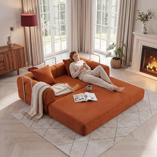 Futon Sofa Bed Modular Loveseat Sleeper Folding Pull Out Couch - Image 3