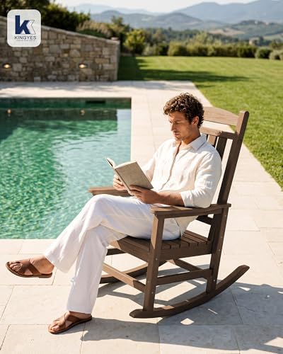 KINGYES Oversized Outdoor Rocking Chair - Image 2