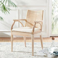 SAFAVIEH Gianni Wood Accent Chair, 19.8" Seat Natural/White Washed SEA4011B by Unknown