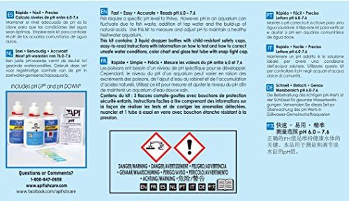 API pH TEST & ADJUSTER KIT 250-Test Freshwater Aquarium Water pH Test and - Image 2