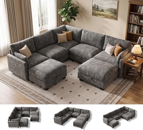Modular Sectional Sofa, Oversized V-Shaped Couch by Unknown