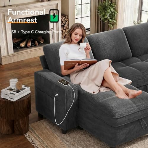 WEUP Modular Sectional Sleeper Sofa Bed, Pull Out Couch - Image 6