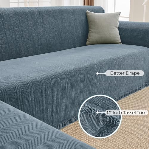 CAPALOCA Herringbone L Shaped Couch Cover - Image 5