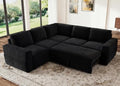 HONBAY Corduroy L Shaped Sectional Sleeper Sofa by HONBAY
