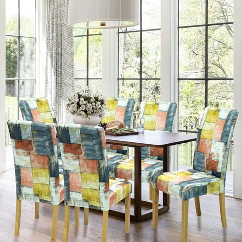 Dining Chair Covers, Stretch Seat Covers, Washable Furniture Protector - Image 2