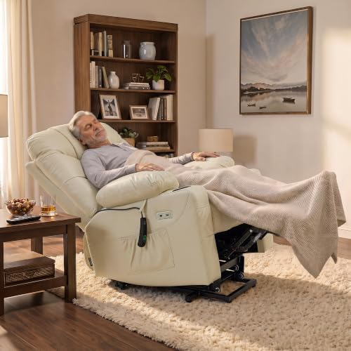MCombo Power Lift Recliner for Elderly, Leather 7287 - Image 4
