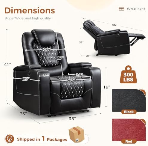ANJ Faux Leather Power Recliner - Image 2