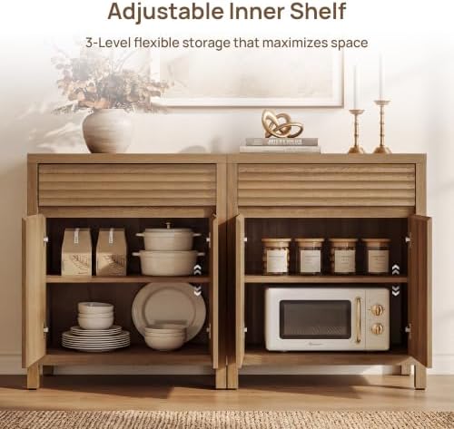 SICOTAS 58" Fluted Buffet Cabinet - Image 5