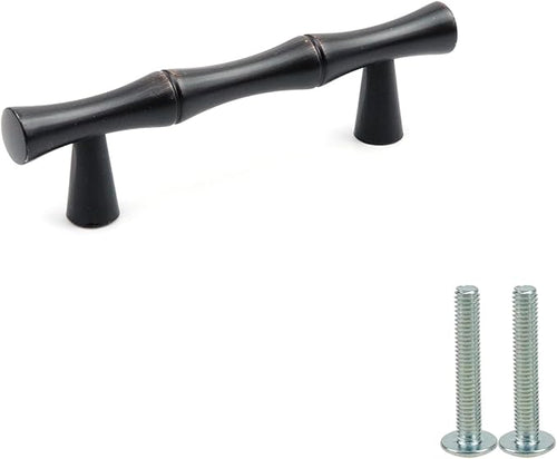 2PCS Bamboo Zinc Alloy Cabinet Handles, 2.5 Inch Hole Distance - Image 2