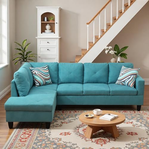 L-Shaped Sectional Sofa, Modern 4-Seat Couch - Image 6