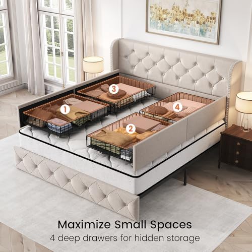 LARMACE Queen Size Bed Frame - Image 4