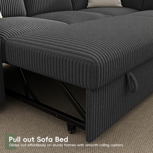 104" Sectional sleeper Sofa Bed, Pull Out Couch - Image 5