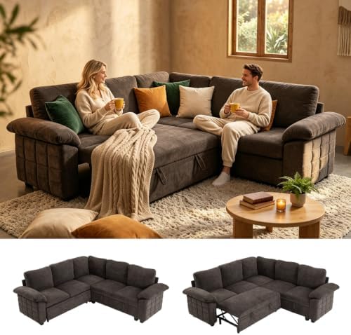 Modern L-Shape Sleeper Sofa - Image 4
