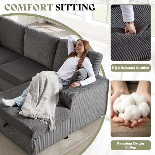 130" Sectional Couches for Living Room, Modular Sectional Sofa - Image 6